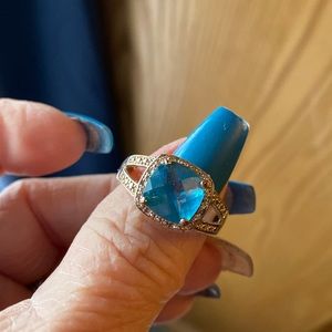 Blue topaz ring